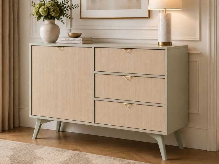 Komoda z drzwiami i szufladami 106 cm Modena Eukaliptus
